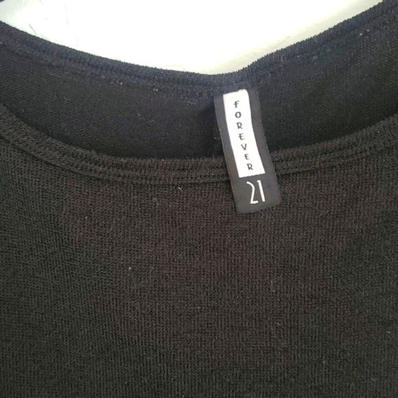 Vintage 90s Y2K Forever 21 Sleeveless Black Dress Small - Picture 2 of 7